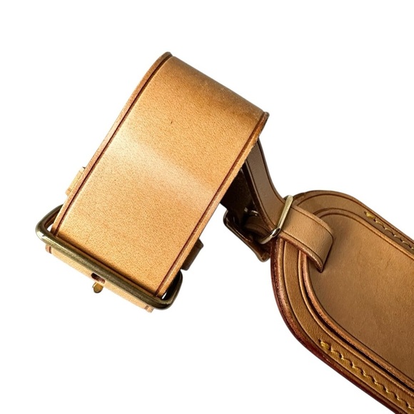 Authentic Louis Vuitton Vachetta Leather Large Luggage Tag with Poignet - Picture 6 of 9